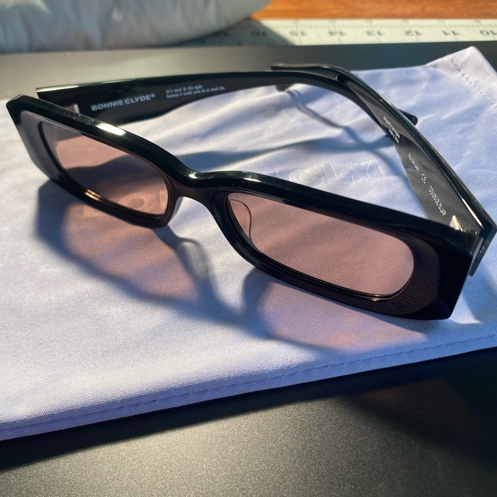 Bonnie Clyde Double Slap Black Sunglasses